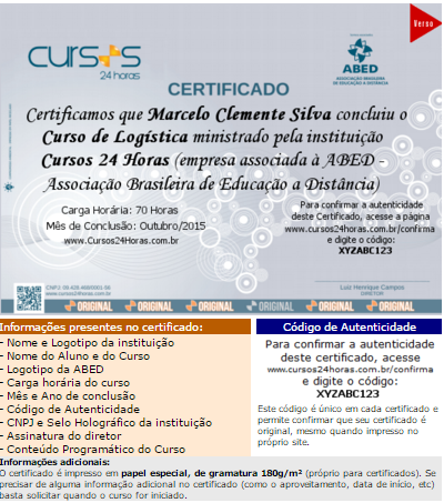 NOSSO CERTIFICADO